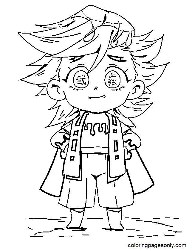 Baby Doma Demon Slayer Coloring Page ...