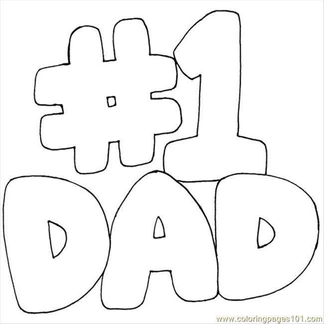 Number.one.dad Coloring Page for Kids - Free Numbers Printable Coloring  Pages Online for Kids - ColoringPages101.com | Coloring Pages for Kids