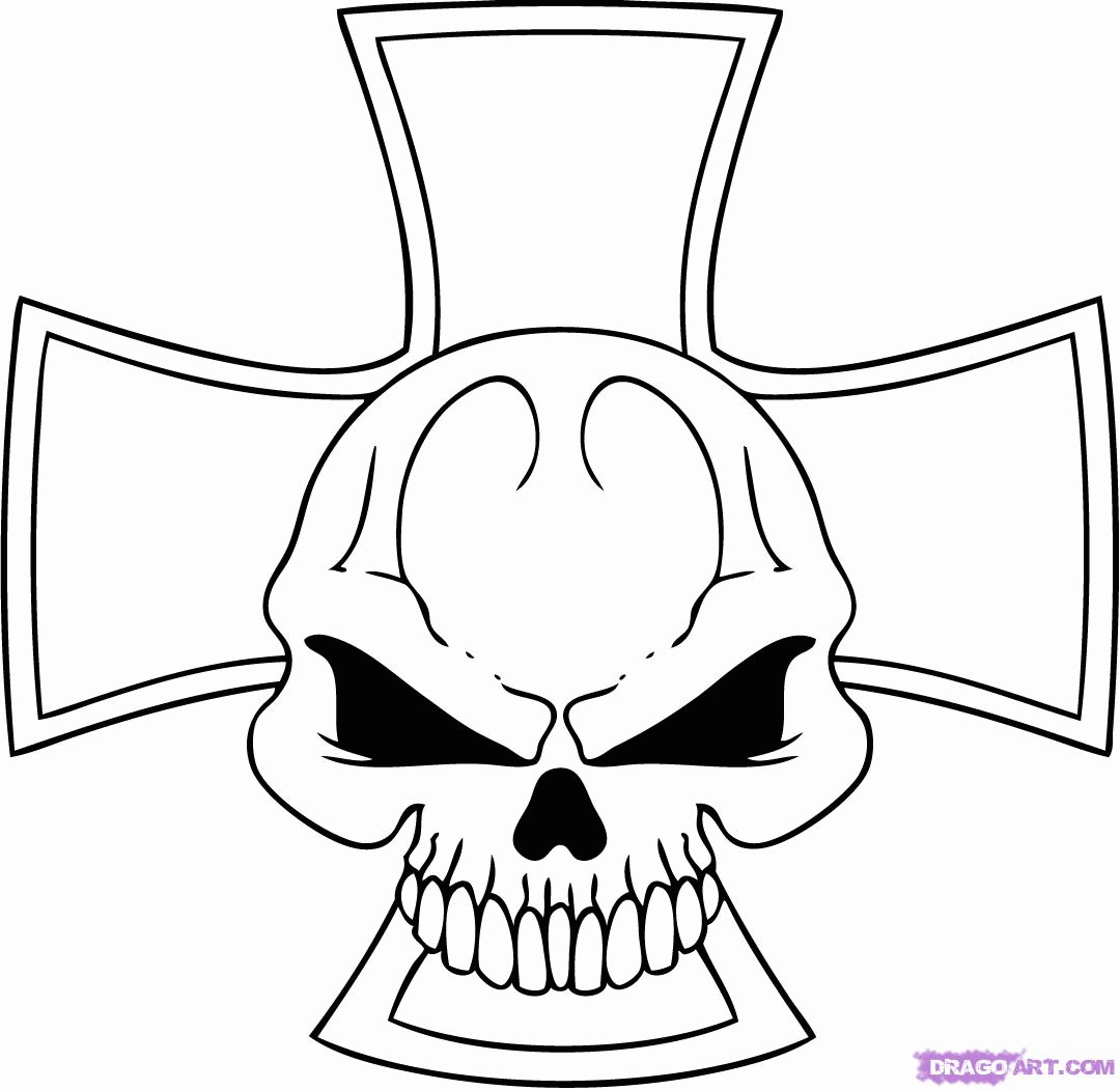 9 Pics of Skull Graffiti Coloring Pages - Cool Easy Skull Drawings ...