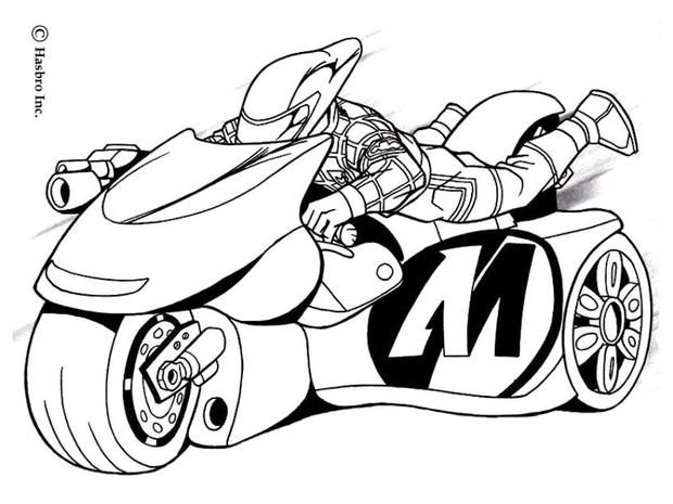 Action man's turbo bike coloring pages - Hellokids.com