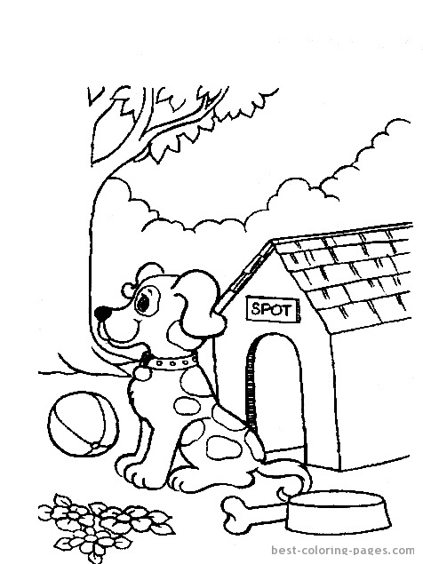 Dog kennel #33 (Buildings and Architecture) – Printable coloring pages