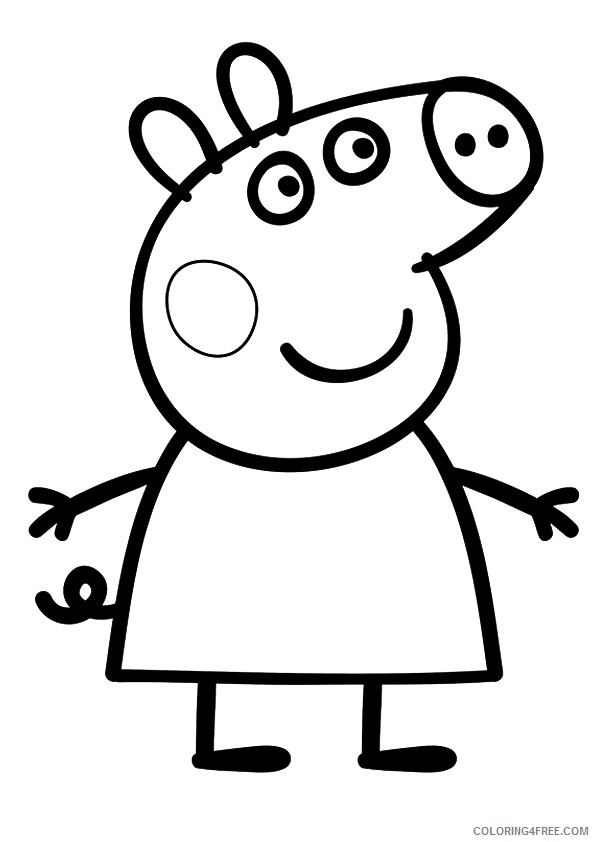 peppa pig coloring pages for kids Coloring4free - Coloring4Free.com