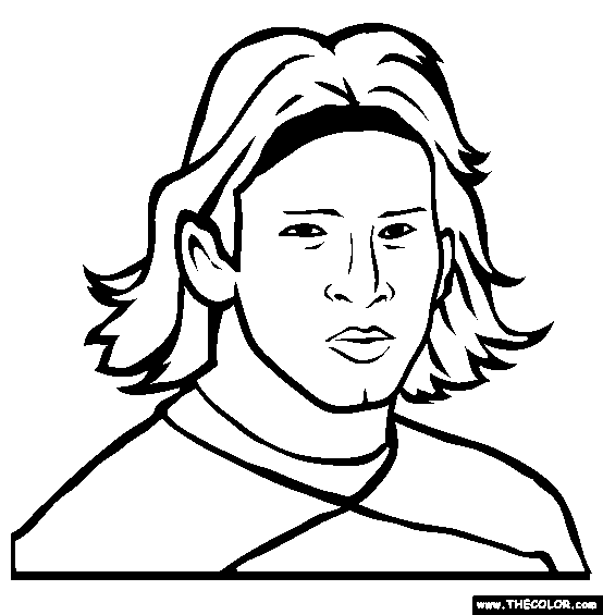 Lionel Messi Online Coloring Page