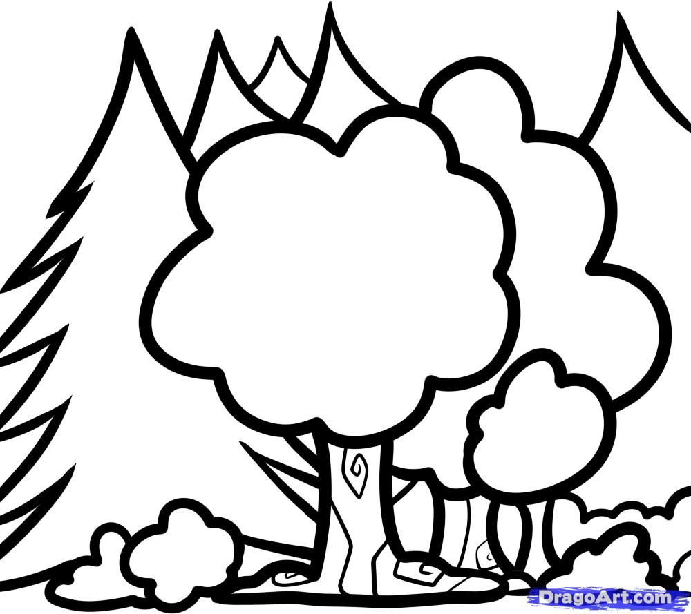 How to Draw Trees for Kids, Step by Step, Trees, Pop Culture, FREE ...