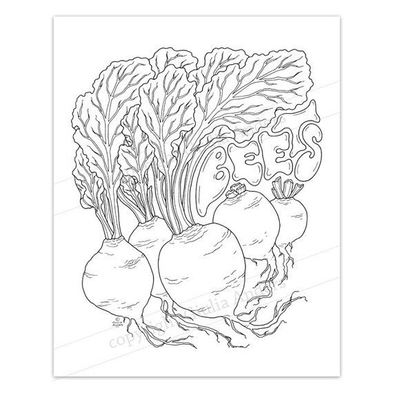 BEETS Coloring Page PDF 8.5x11 A4 Printable Downloadable - Etsy