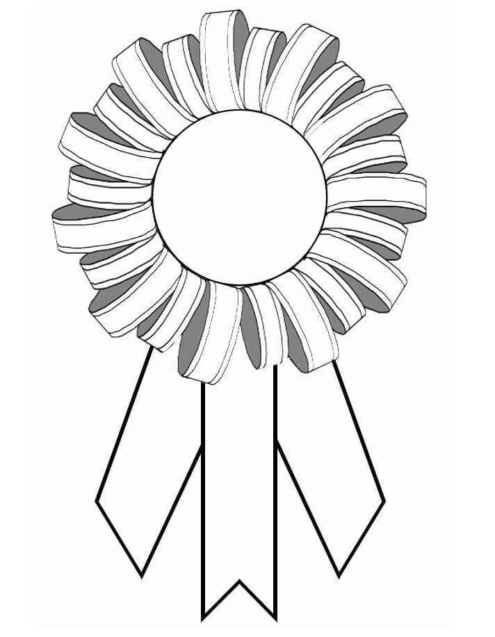 Award Ribbon 1 Coloring Page - Free Printable Coloring Pages for Kids