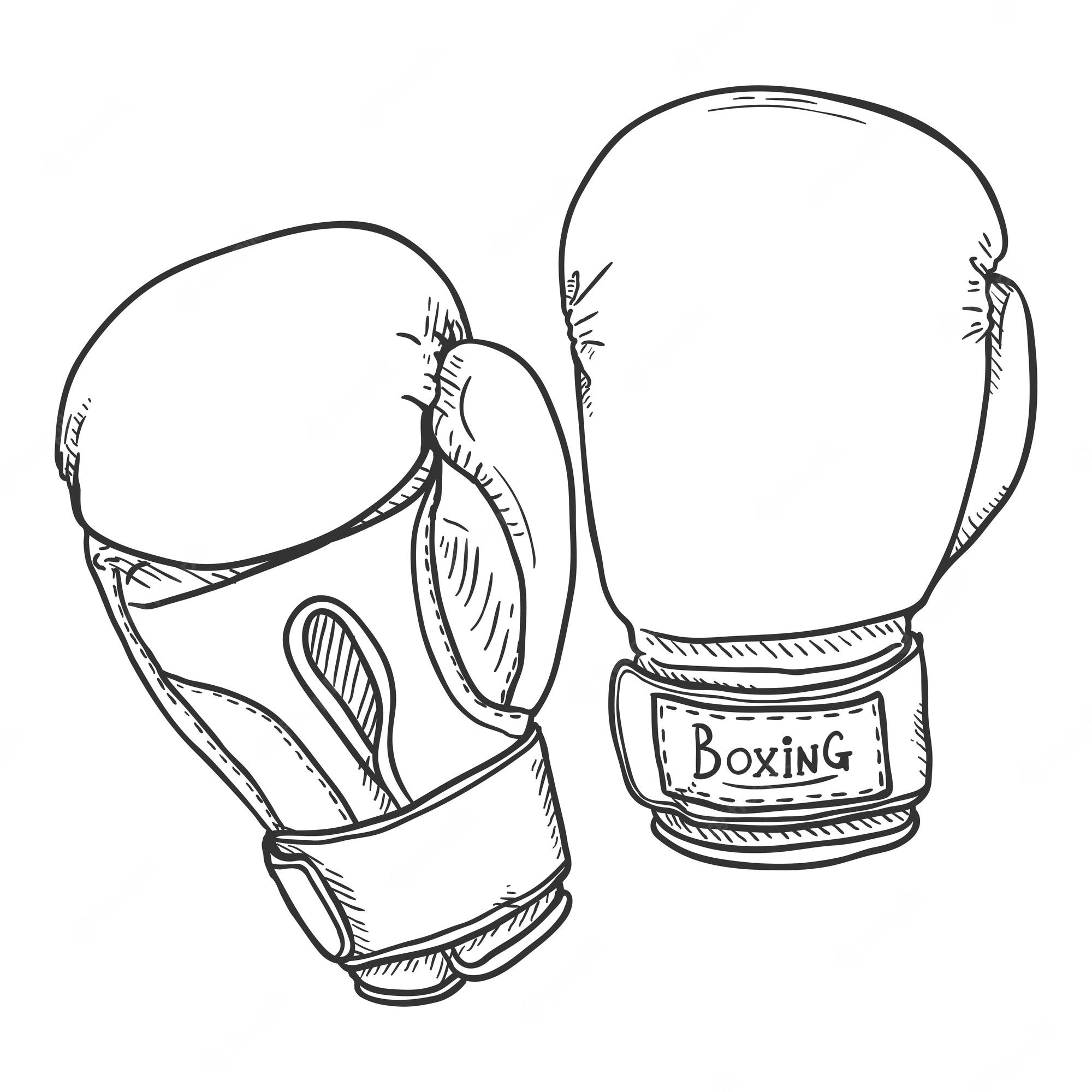 Boxing Gloves Drawing Images - Free ...