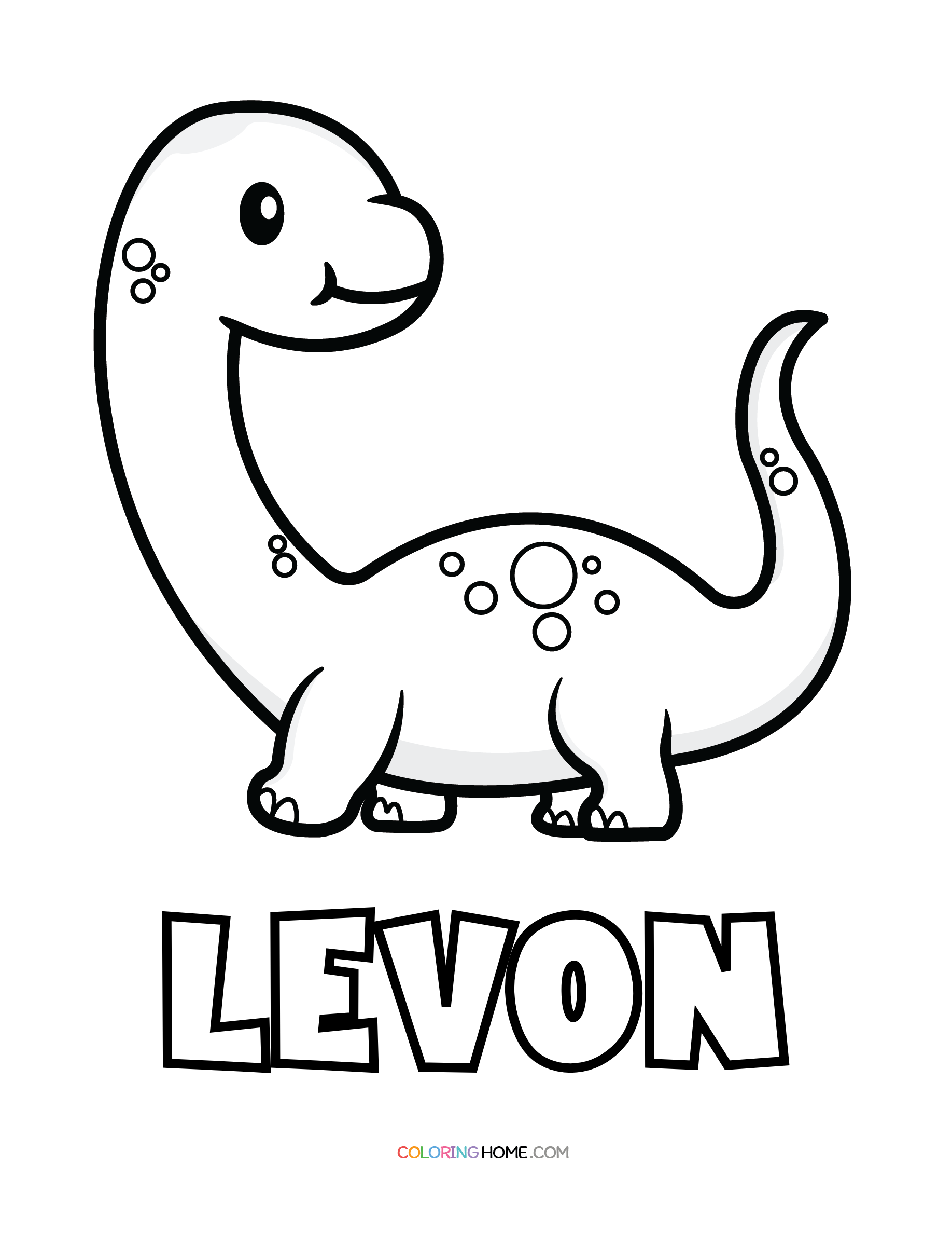 Levon dinosaur coloring page