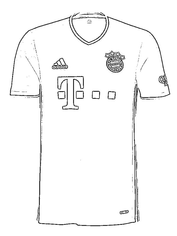 Bayern Munich jersey Coloring Page - Funny Coloring Pages