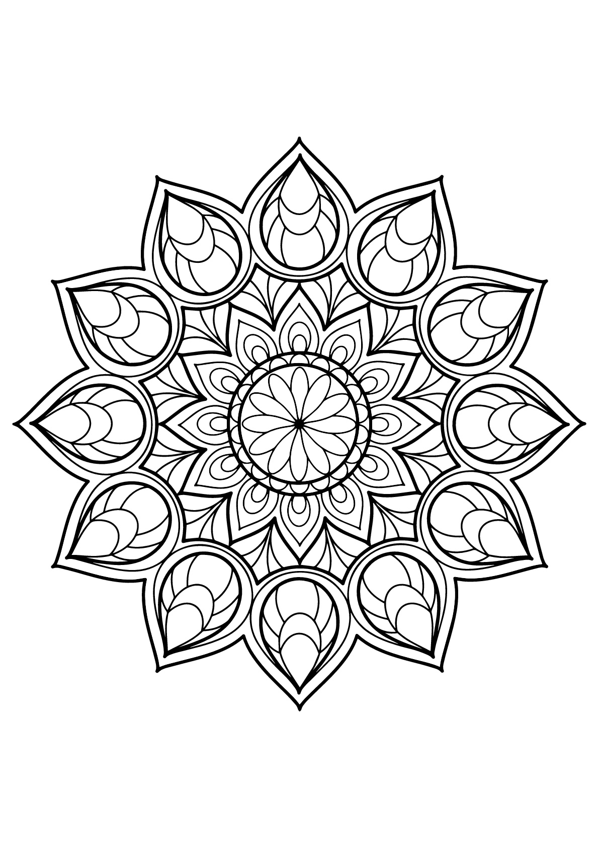 Mandala from free coloring books for adults 9 - Mandalas Adult Coloring  Pages