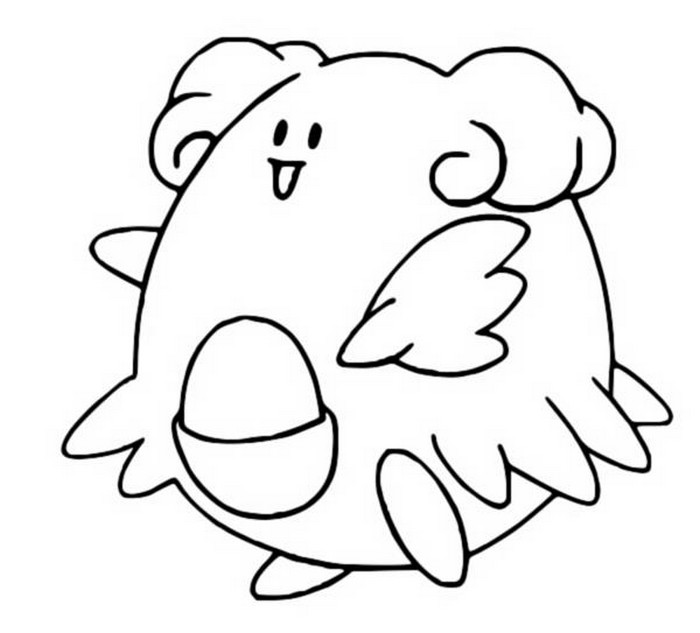 Desene de colorat Pokemon - Blissey - Desene Pokemon