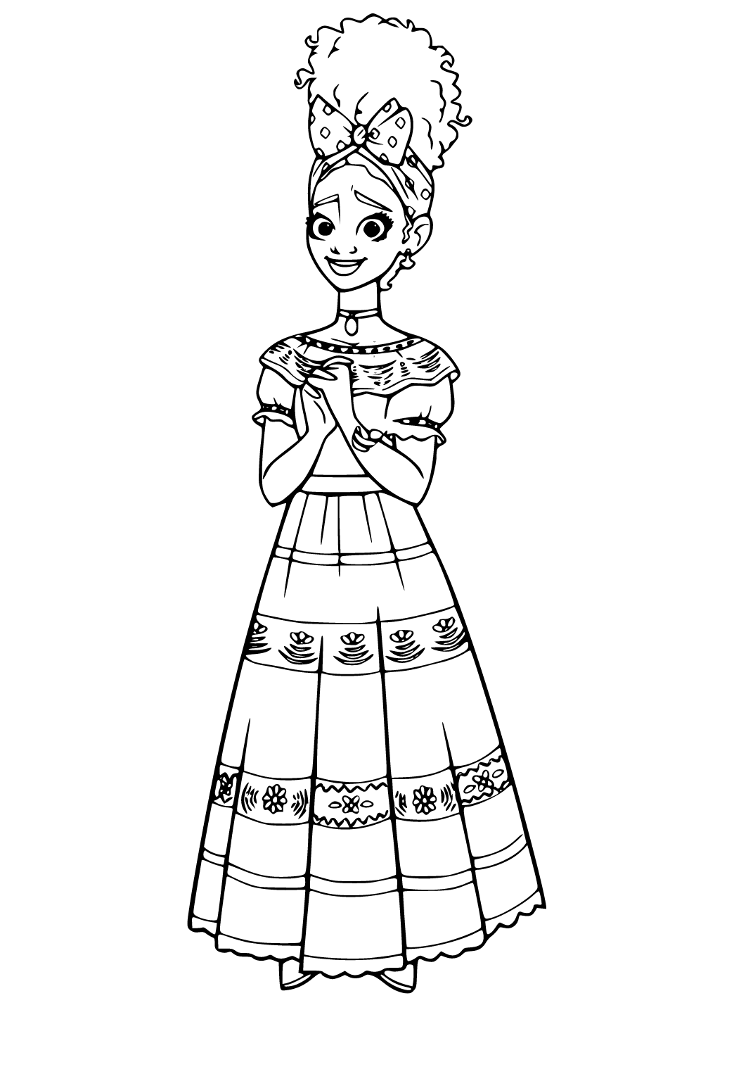 Free Printable Encanto Dolores Madrigal Coloring Page, Sheet and Picture  for Adults and Kids (Girls and Boys) - Babeled.com