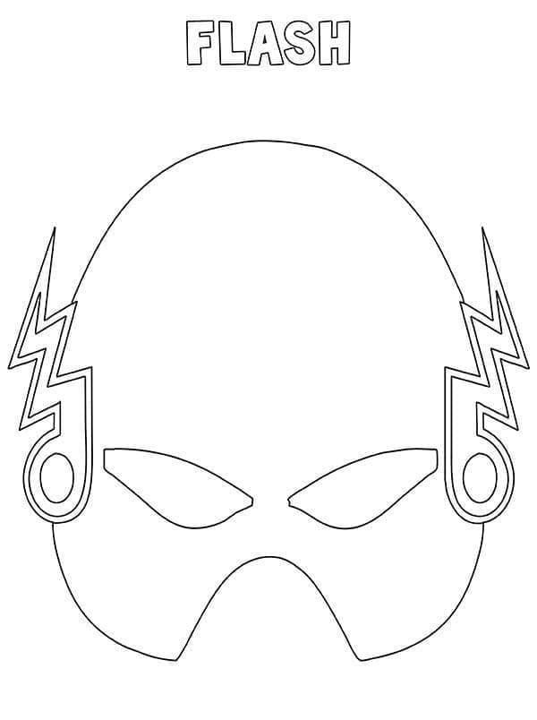Flash Mask Coloring Page - Free Printable Coloring Pages for Kids