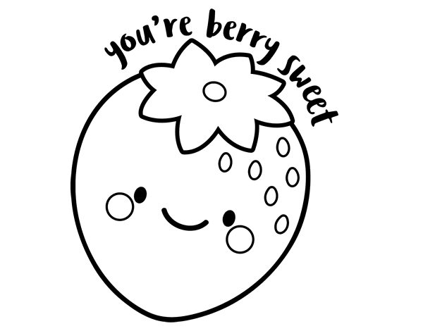 You're berry sweet coloring page - Coloringcrew.com