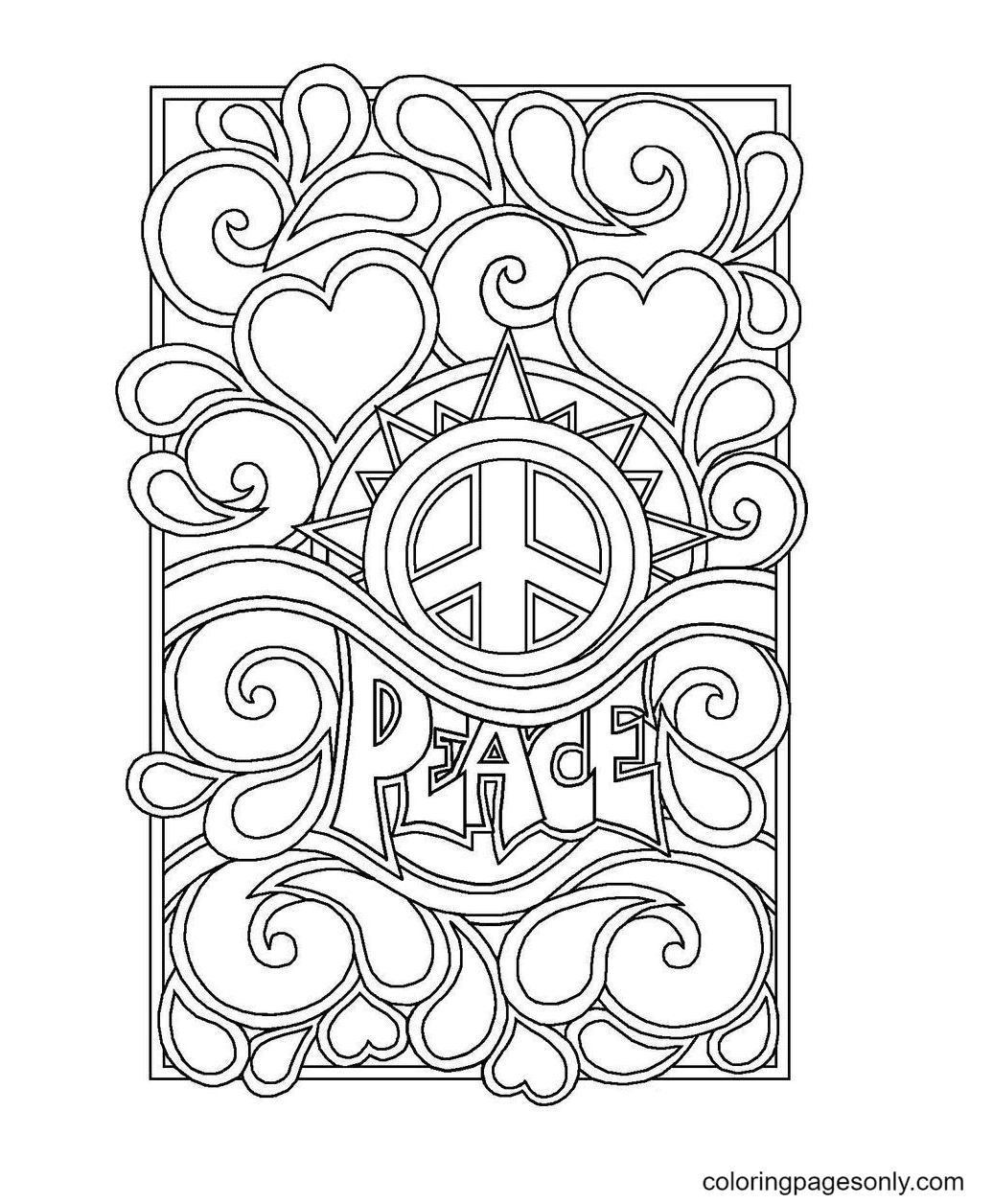 Peace Sign Free Printable Coloring Pages - International Day of Peace  Coloring Pages - Coloring Pages For Kids And Adults
