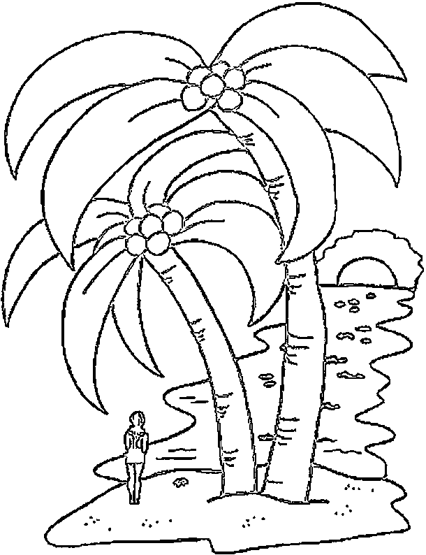 palm tree coloring page | Tree coloring page, Leaf coloring page, Coloring  pages