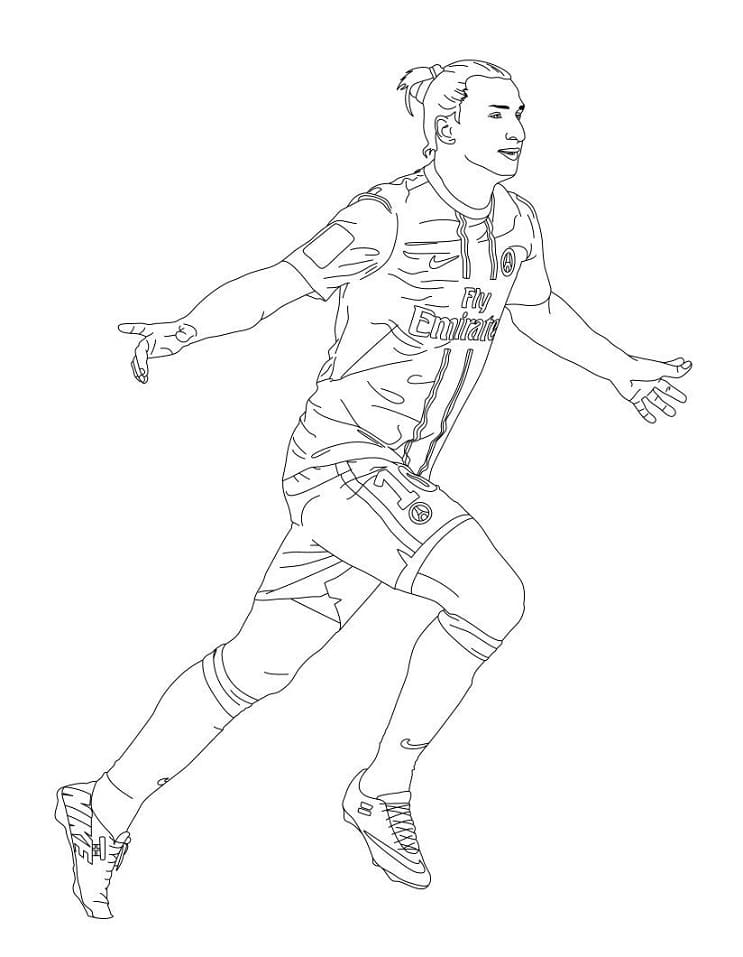 Zlatan Ibrahimovic 2 Coloring Page - Free Printable Coloring Pages for Kids