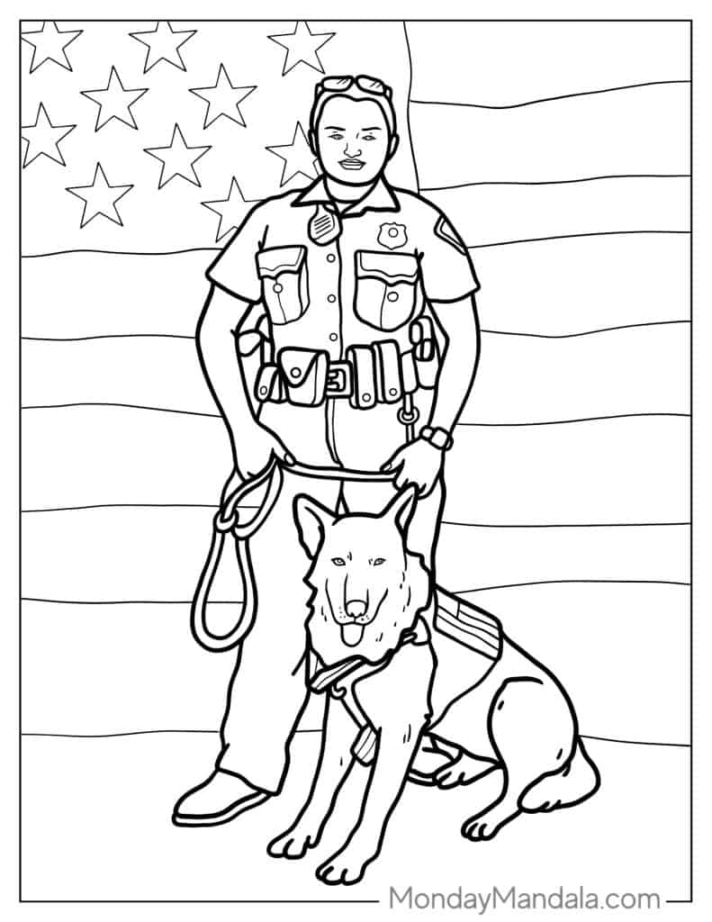 26 Police Coloring Pages (Free PDF Printables)