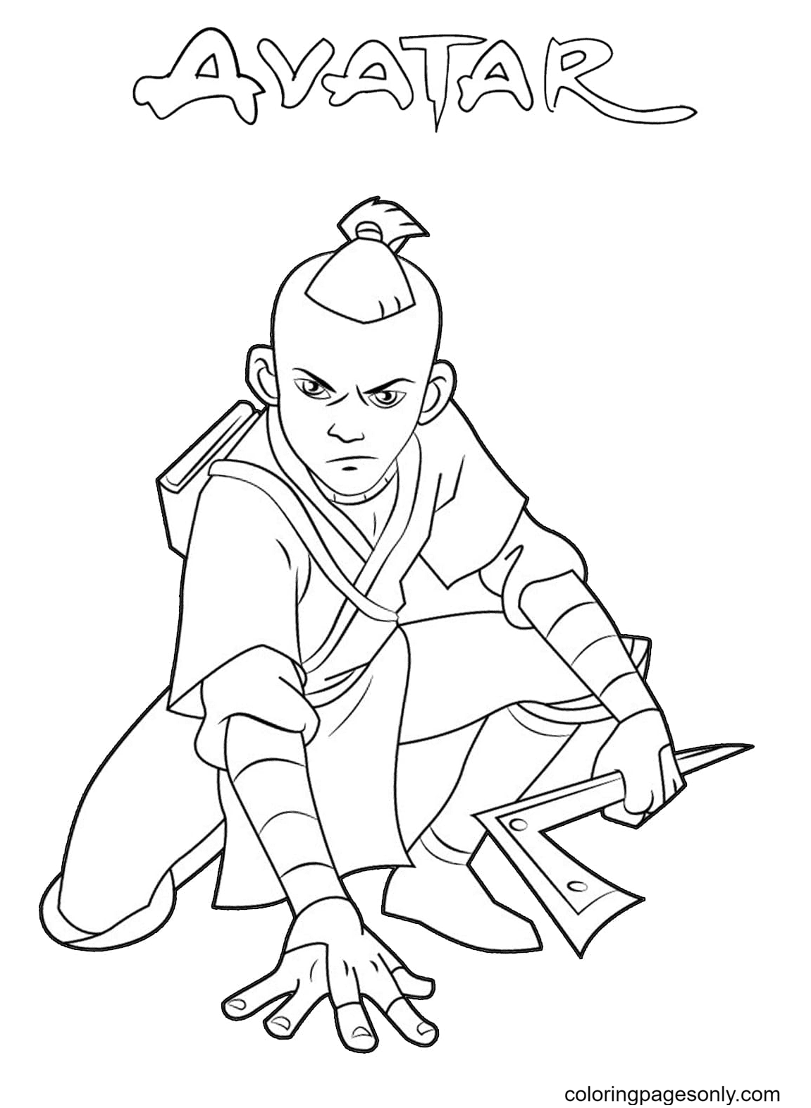 Sokka Avatar Coloring Pages - Avatar Coloring Pages - Coloring Pages For  Kids And Adults
