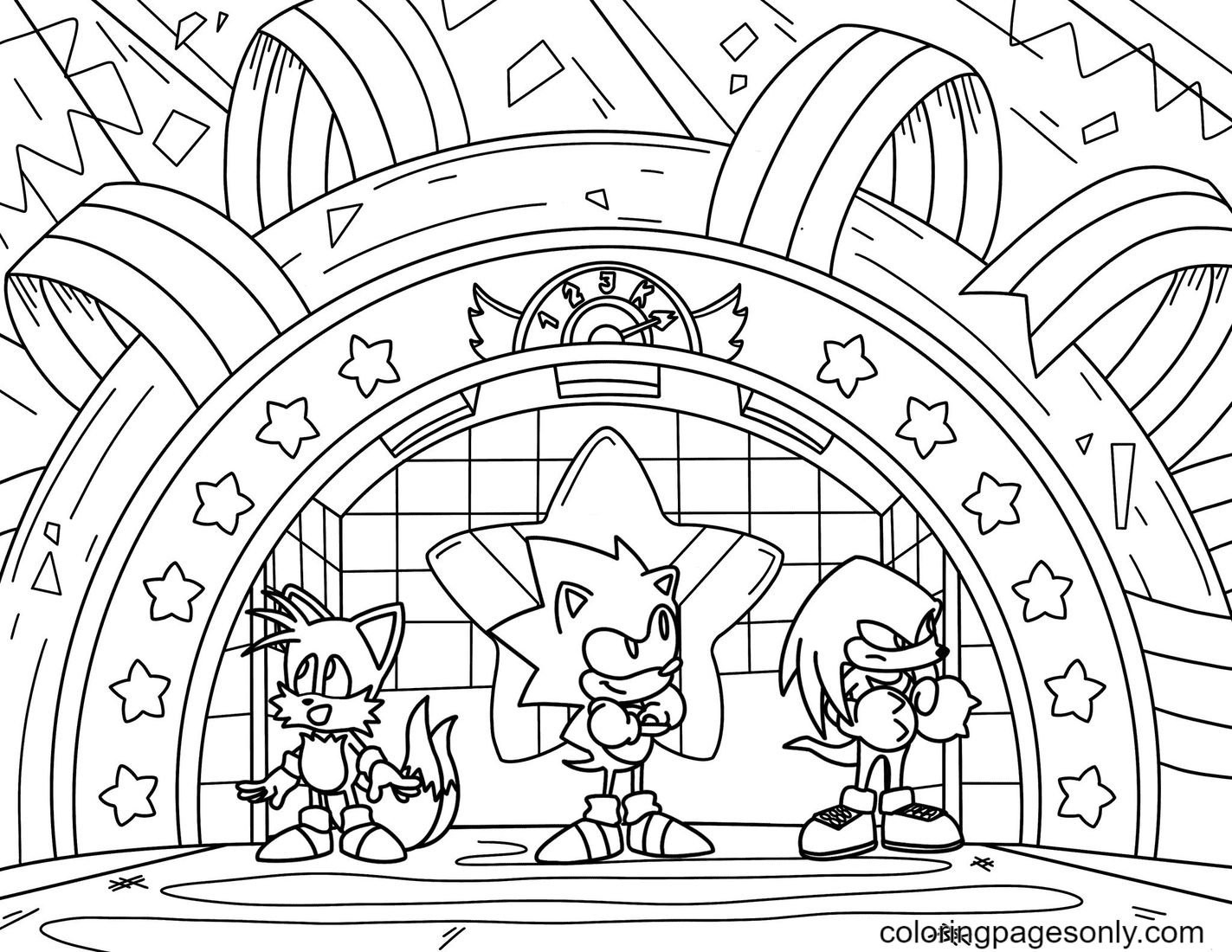 Sonic the Hedgehog Happy Friday Coloring Pages - Sonic The Hedgehog Coloring  Pages - Coloring Pages For Kids And Adults