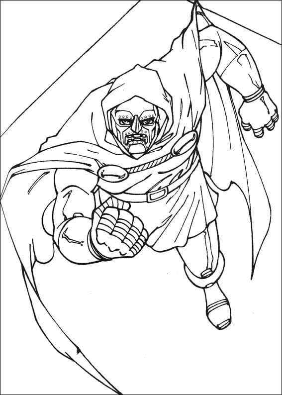 Dr Doom from Fantastic Four Coloring Page - Free Printable Coloring Pages  for Kids