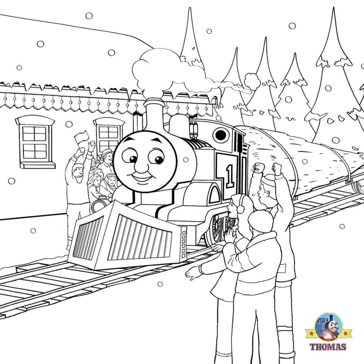 FREE Christmas Coloring Pages For Kids Printable Thomas Snow ...