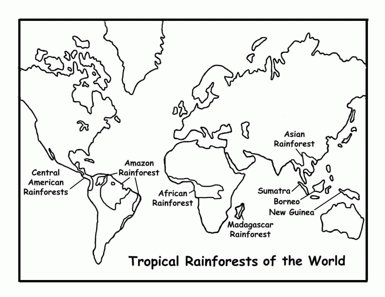 Best Photos of World Map Coloring Page For Kindergarten - World ...