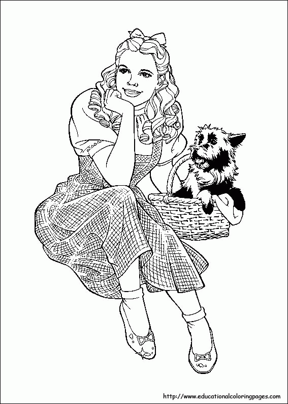 Wizard Of Oz Coloring Pages free For Kids