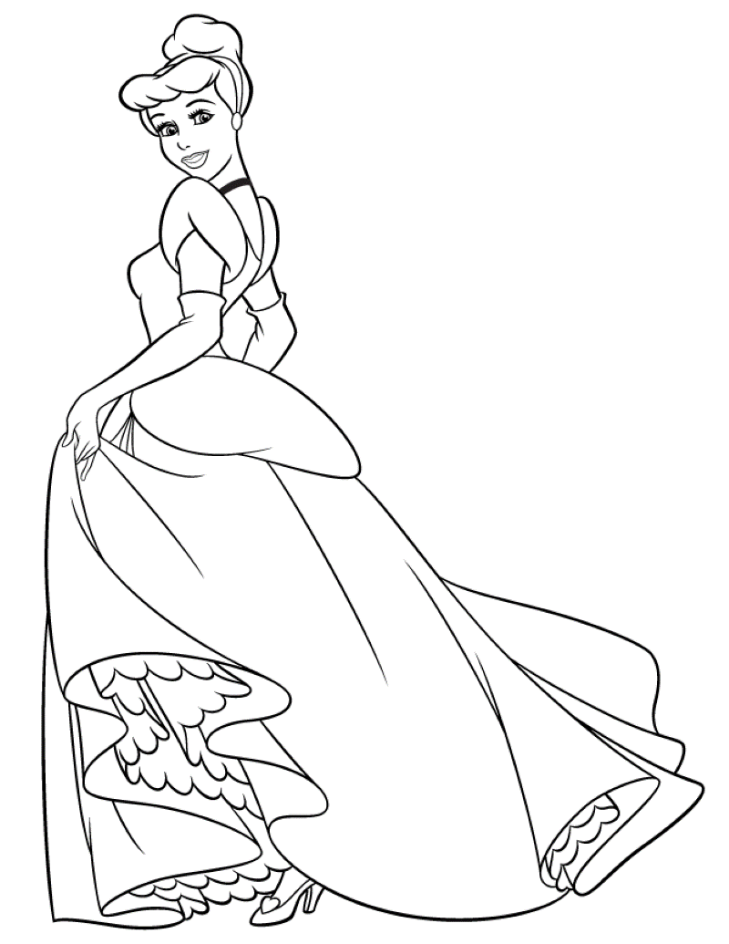 Cinderella Fairy Tale Coloring Page - Coloring Pages For All Ages