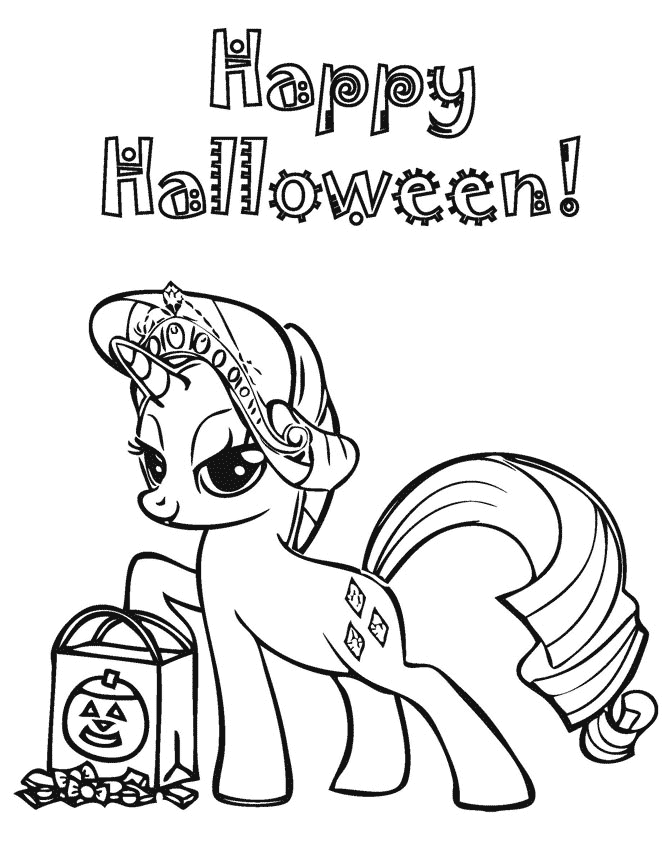 My Little Pony Halloween Coloring Page | H & M Coloring Pages