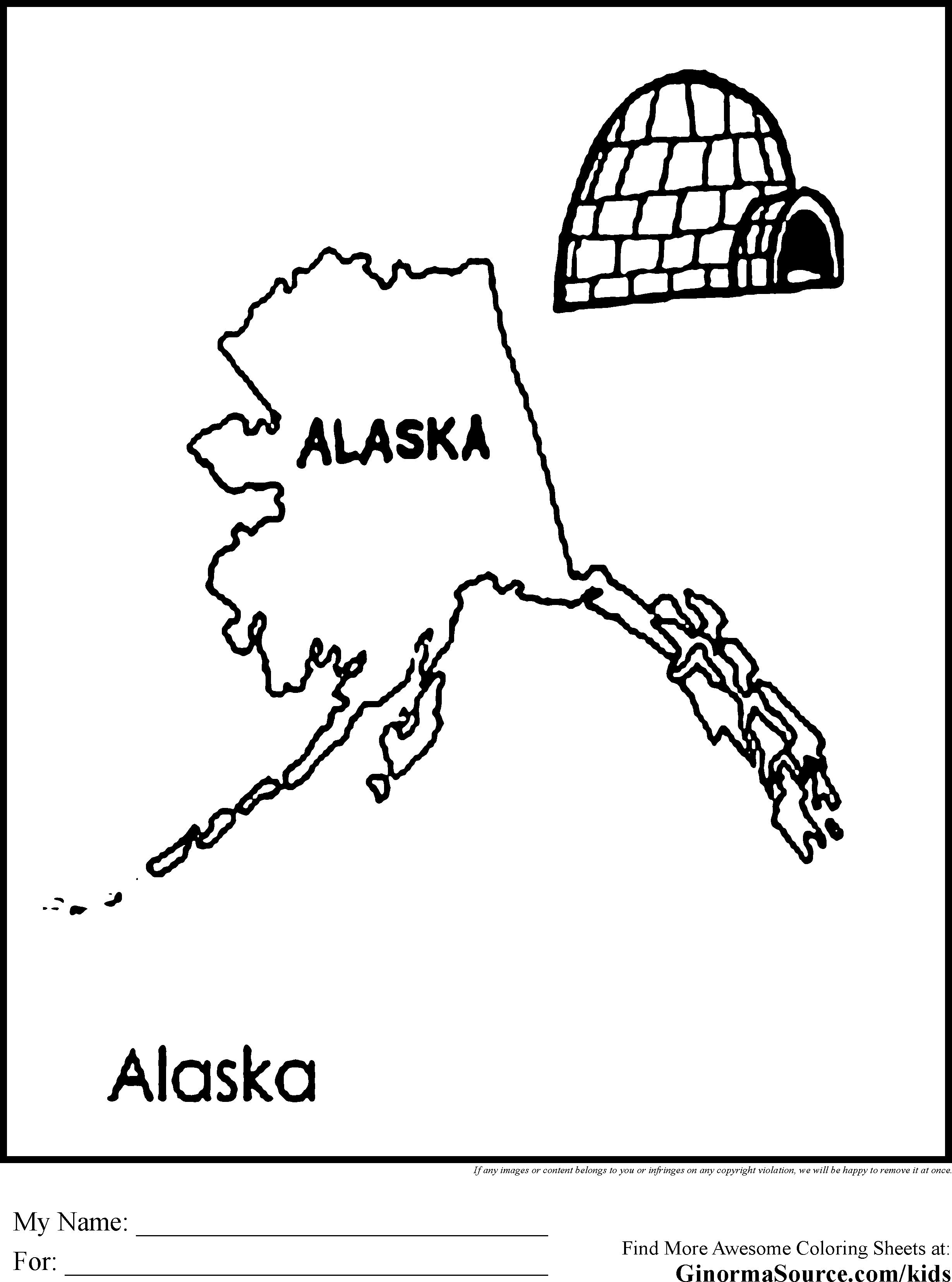 alaska coloring pages | Coloring Pages