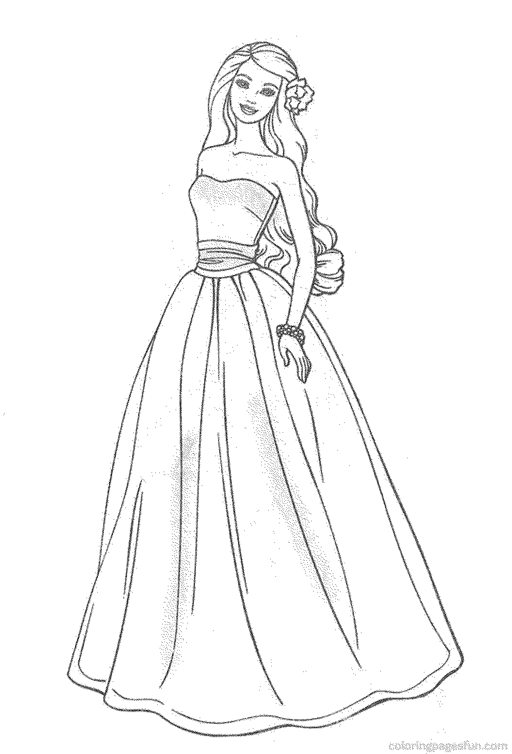 barbie coloring pages online - Printable Kids Colouring Pages