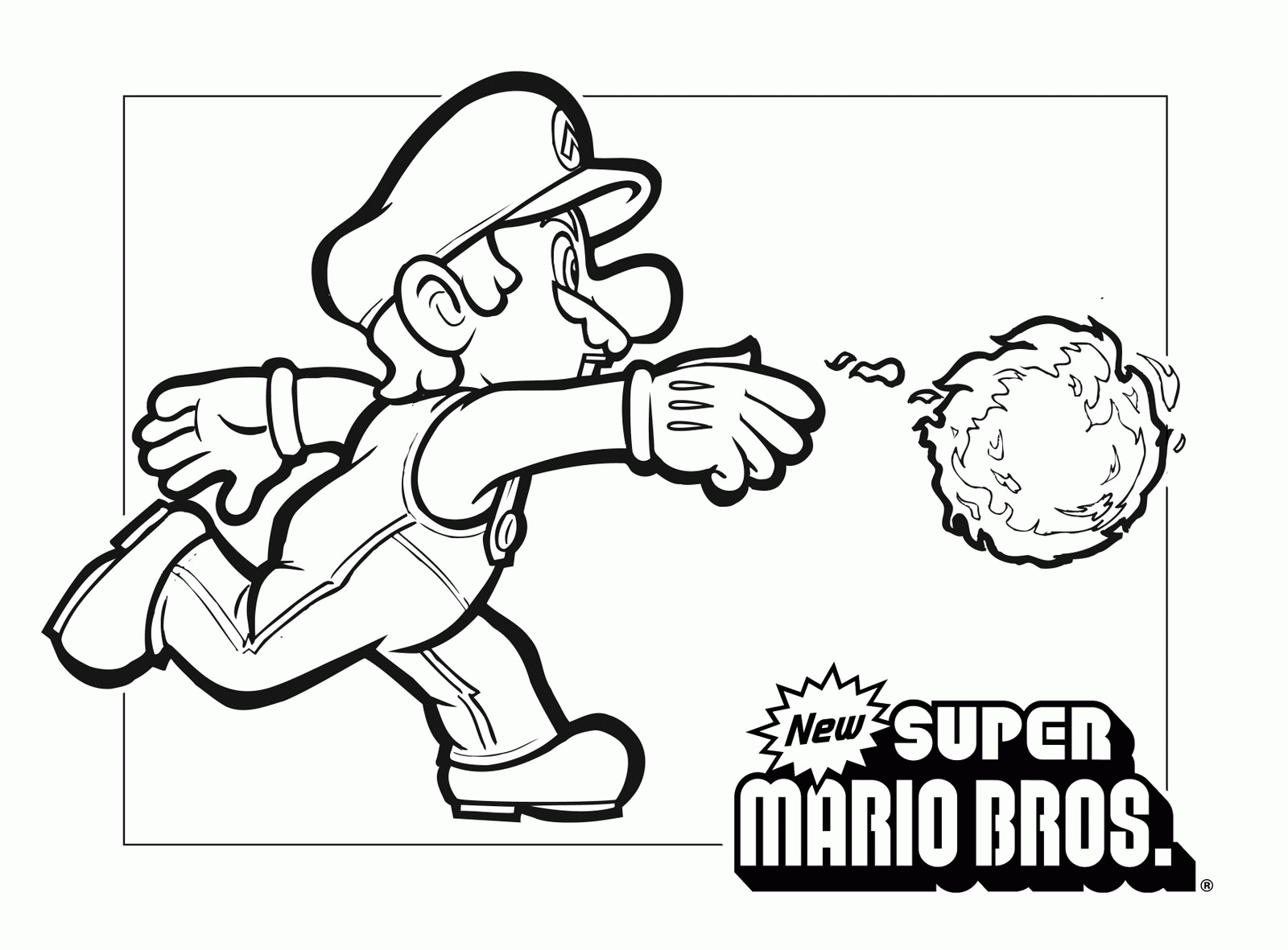New super mario coloring pages download and print for free