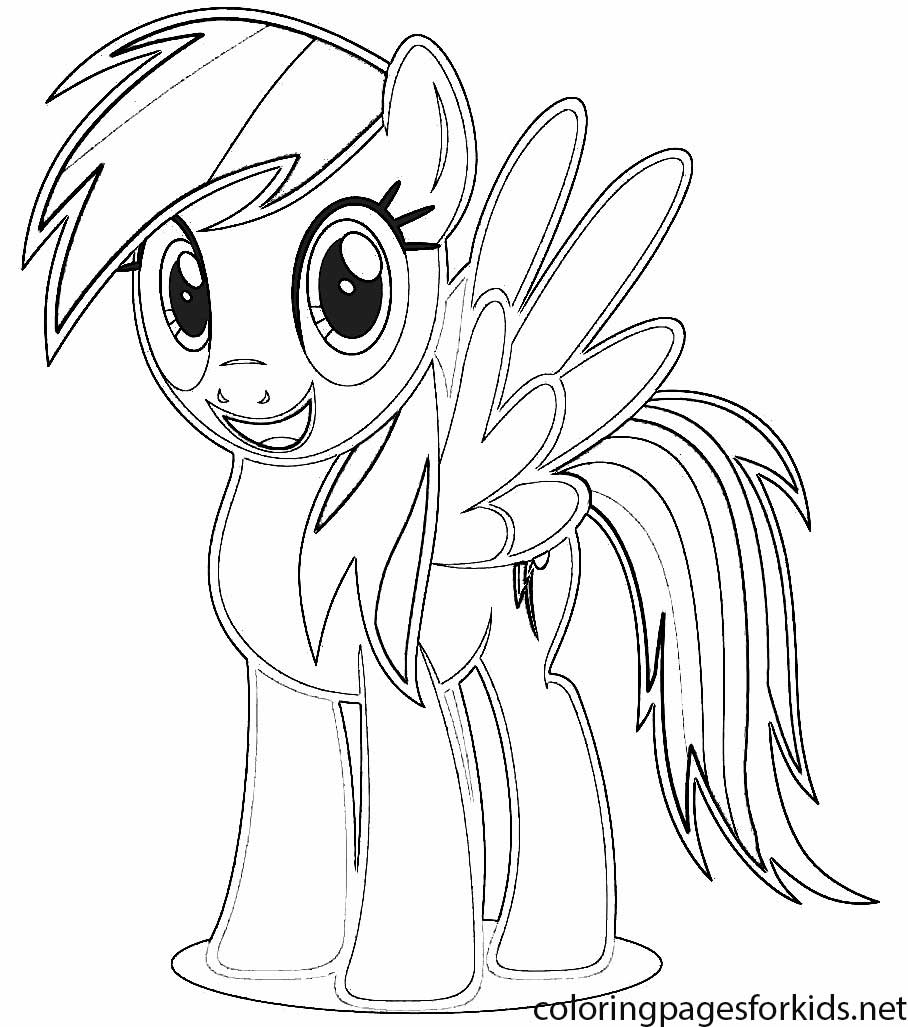Rainbow Dash Coloring Picture - Coloring Pages for Kids and for Adults