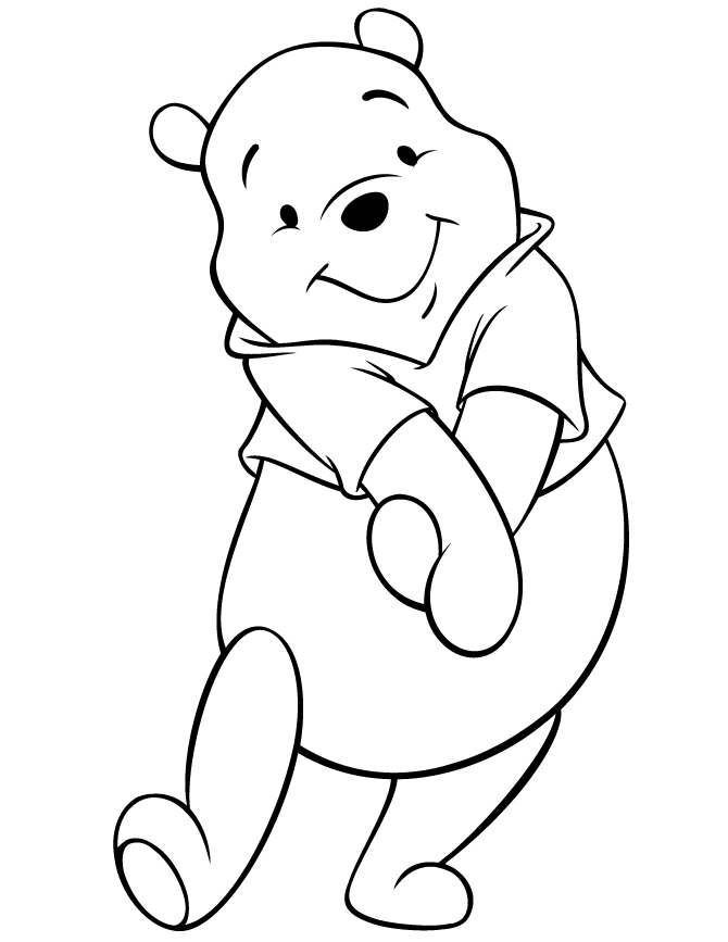 Free Printable Winnie The Pooh Bear Coloring Pages | H & M ...