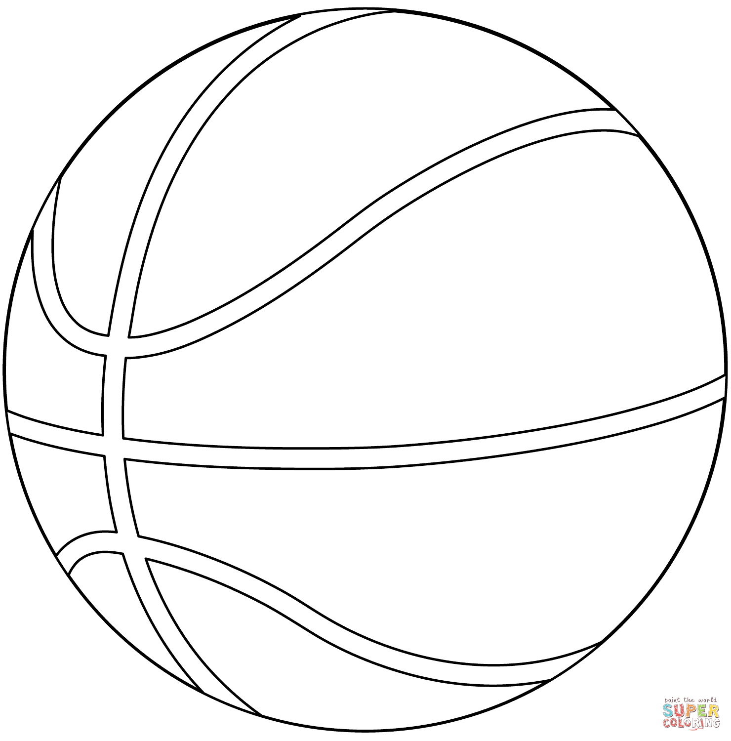 Basketball ball coloring page | Free Printable Coloring Pages