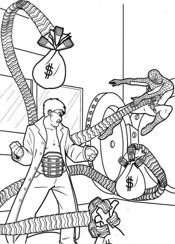 Doctor Octopus Coloring Pages - Free Printable Coloring Pages for Kids