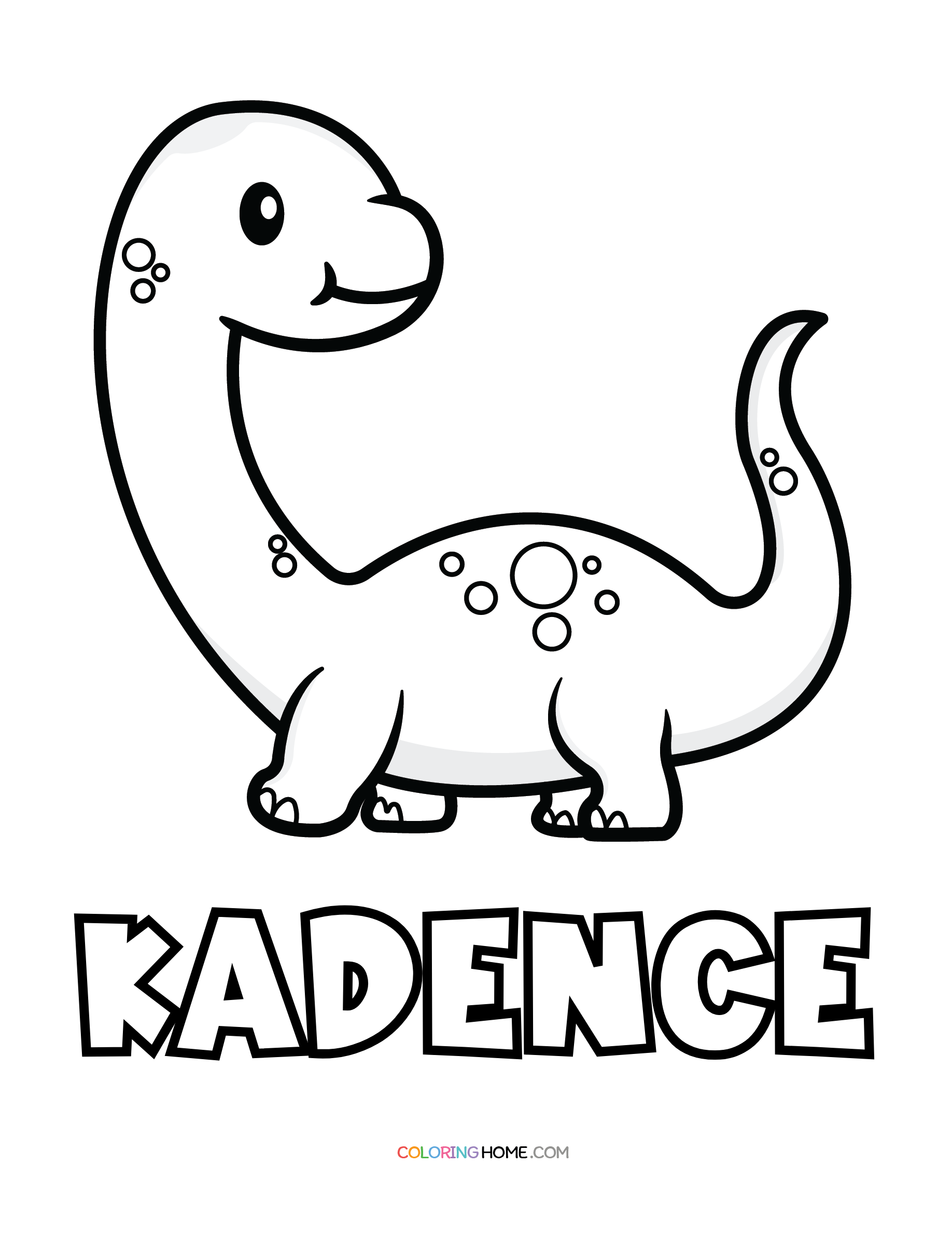 Kadence dinosaur coloring page