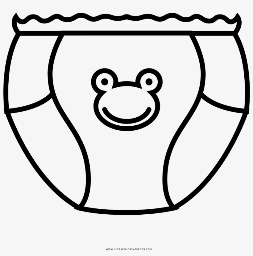 Diaper Coloring Page - 1000x1000 PNG ...