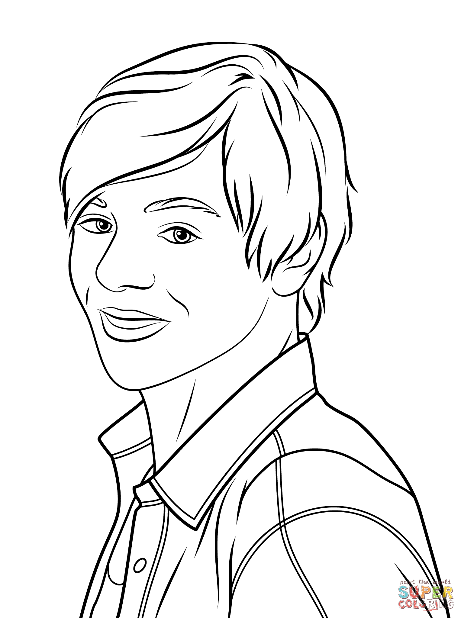 Ross Lynch as Austin Moon coloring page | Free Printable Coloring Pages