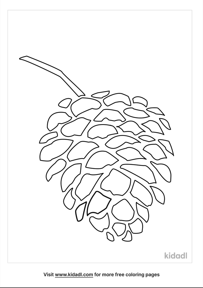 Pine Cone Coloring Pages | Free Trees Coloring Pages | Kidadl