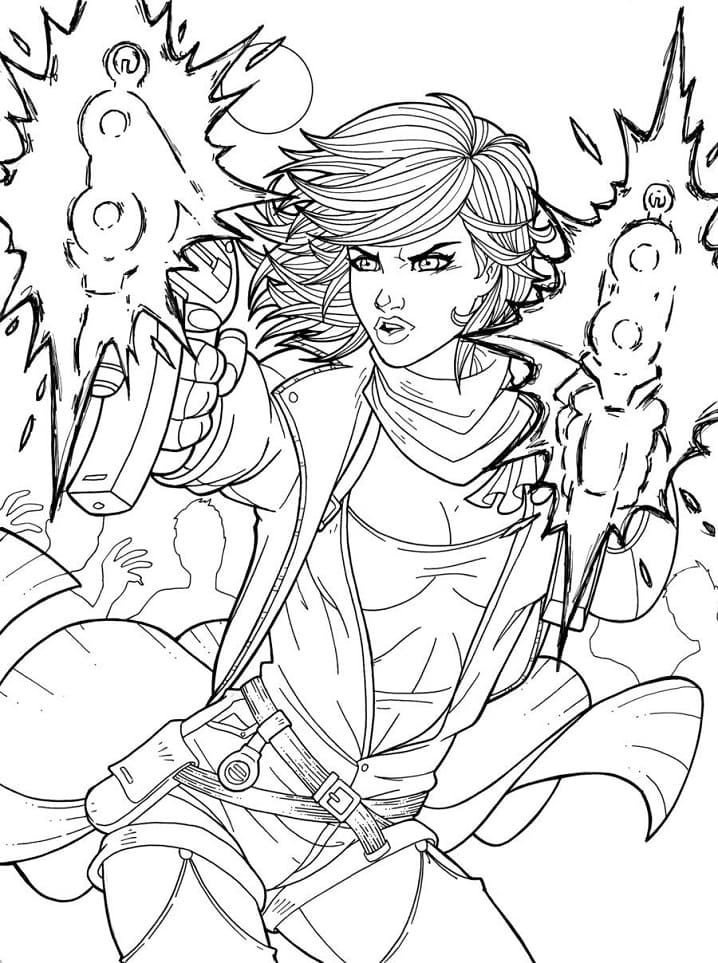 Alice from Resident Evil Coloring Page - Free Printable Coloring Pages for  Kids