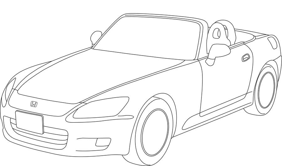 Coloring pages: Coloring pages: Honda, printable for kids & adults, free