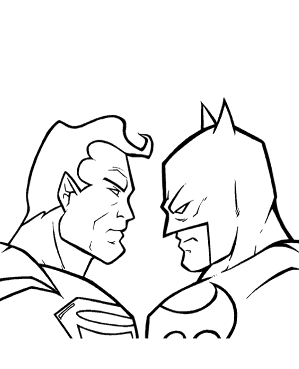 Superman & Batman coloring page - Topcoloringpages.net
