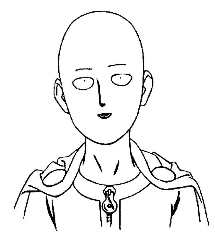 Coloring page One Punch Man : One Punch Man Saitama 1