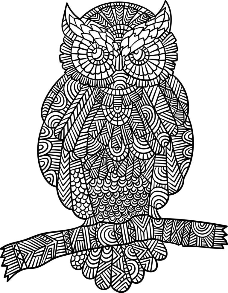 Owl Mandala Coloring Pages for Adults 6326370 Vector Art at Vecteezy