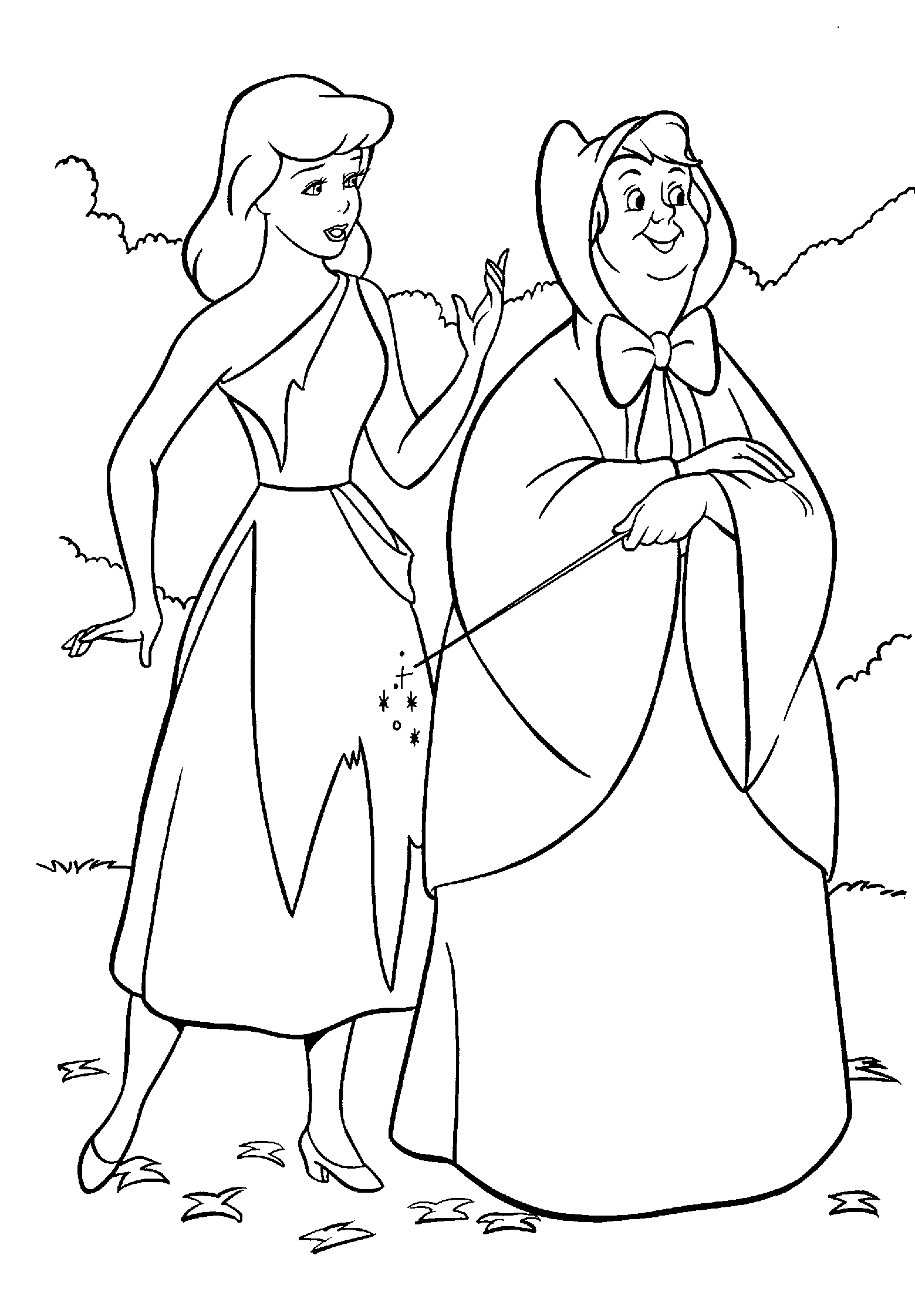 sleeping beauty fairy godmother colouring pages - Google Search | Prinses  kleurplaatjes, Toverfee, Kleurplaten