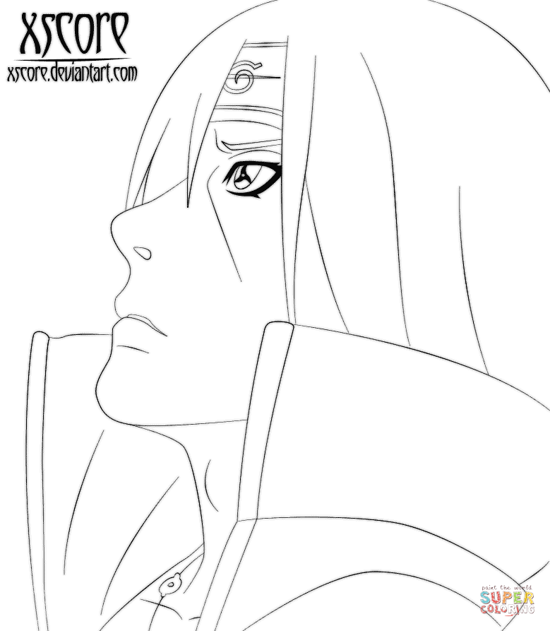 Download or print this amazing coloring page: Uchiha Itachi coloring page |  Free Printable… | Coloring pages, Free printable coloring pages, Free  printable coloring