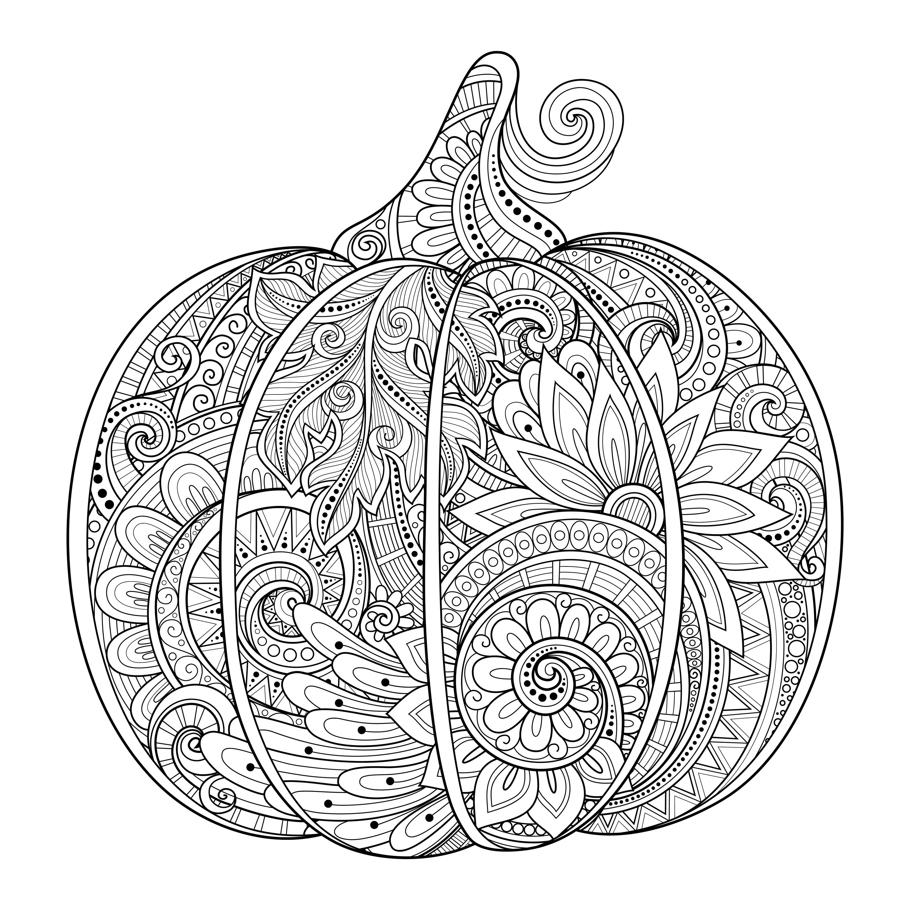 Detailed Coloring Page For Adults