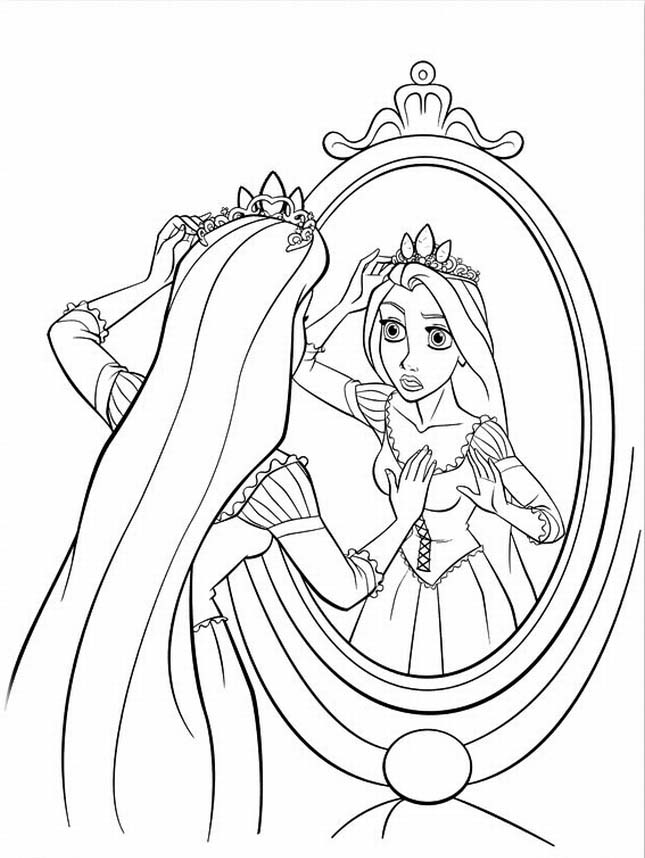 Barbie Rapunzel Coloring Page